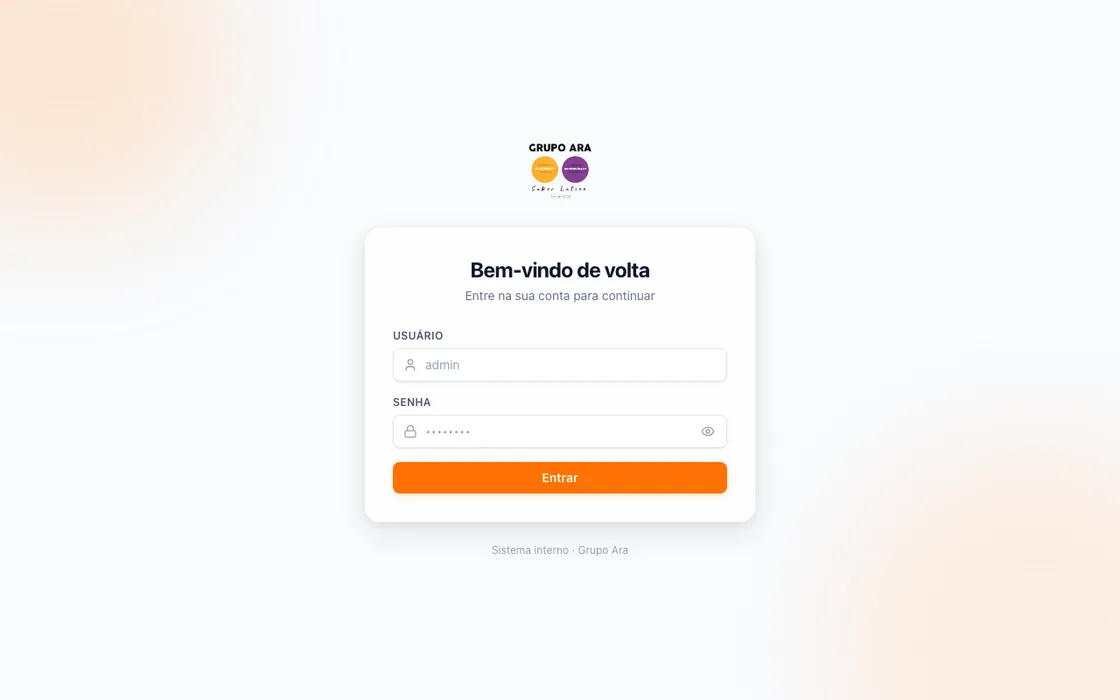 Print do projeto Grupo Ara